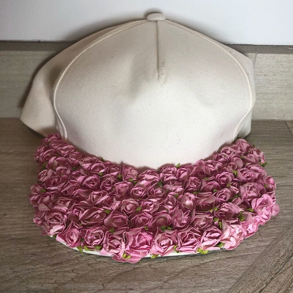 LF | Pink & White Floral Rose Hat